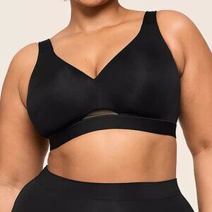 Cacique Comfort Bliss Lightly Lined No-Wire Bra Size 40H Black Mesh Airflow